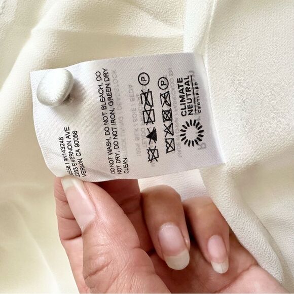 NWT REFORMATION Corinth Silk Dress in Ivory Size XL - Picture 11 of 11